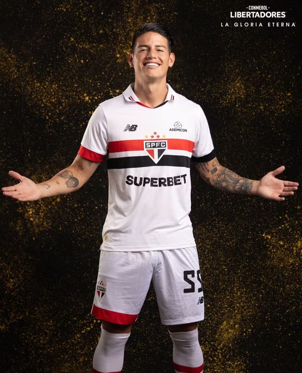 James Rodriguez De volta a Libertadores agora com a missao de levar o Sao Paulo ao topo